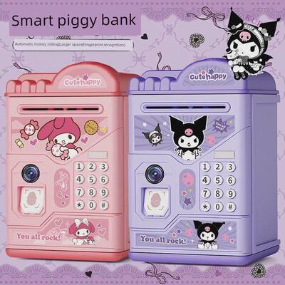 黑罗马女孩储蓄码罐儿童密退盒祇能进入和出储NTM蓄罐男孩公脸指