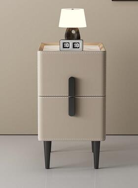 2024款鞍马皮26460迷你小型全实木床头柜简约现代轻床奢卧新室超