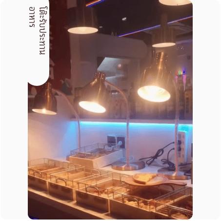 台式热食物餐保292灯温高档自助厅酒店加台灯保温灯快餐店加热灯