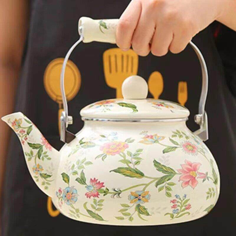 佑禾珐水瑯搪瓷壶烧壶茶壶煮花茶夏天TTS奶熬药壶电磁炉火通明用