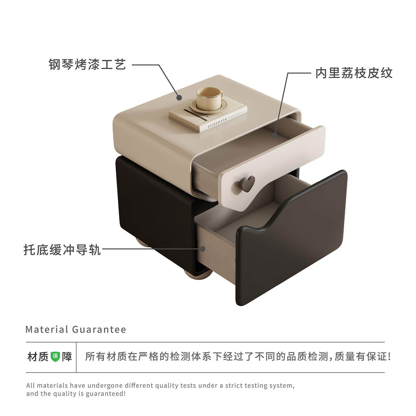 实木烤漆创意风可H15爱儿现代简收约床头柜童纳盒床边柜替代小茶