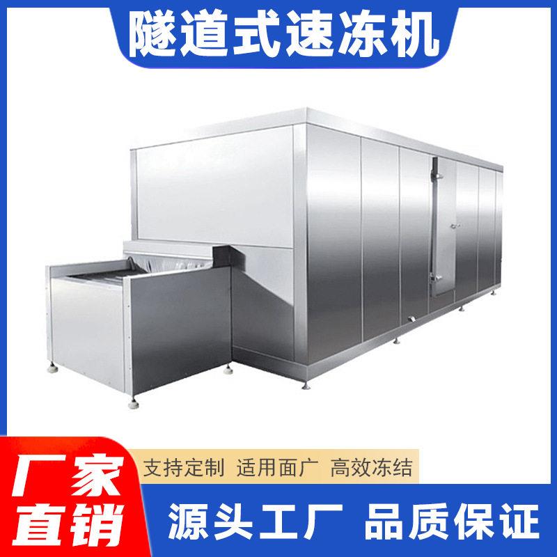 隧道式速冻机蛋挞披萨薯条商用低温连续速冻设备生产厂家