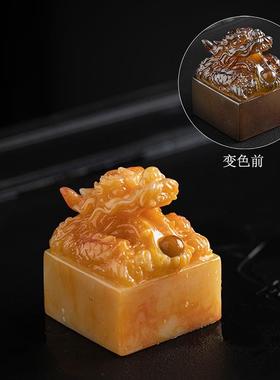 创意变色茶宠摆件精品可养招财龙印家居茶盘茶桌茶道茶玩装饰摆设