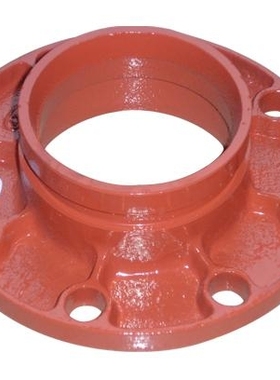 消防卡箍法兰 沟槽转换法兰 红色法兰管道配件
