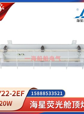 海星海事船用荧光舱顶灯JCY22-2E/2EF/2D/2ED照明灯带应急网罩CCS