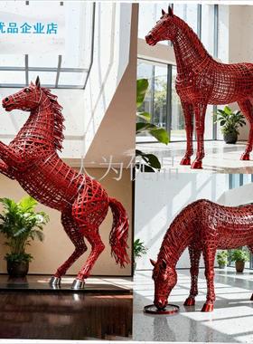 026年户外马年不锈钢马雕塑售楼E部公园景区商场门店美陈装饰摆.