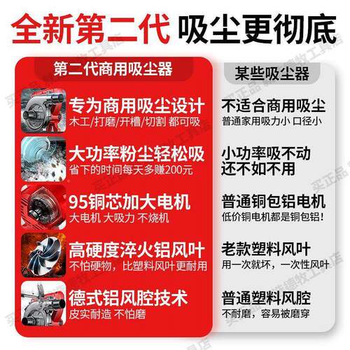 木工开槽台锯打磨OOE墙割大功率工静业除强尘风超音吹吸两用切吸