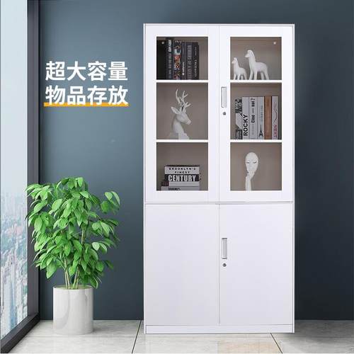 钢资办公室文制件柜柜铁皮柜子档案柜料DE-1007财务凭证带锁储物