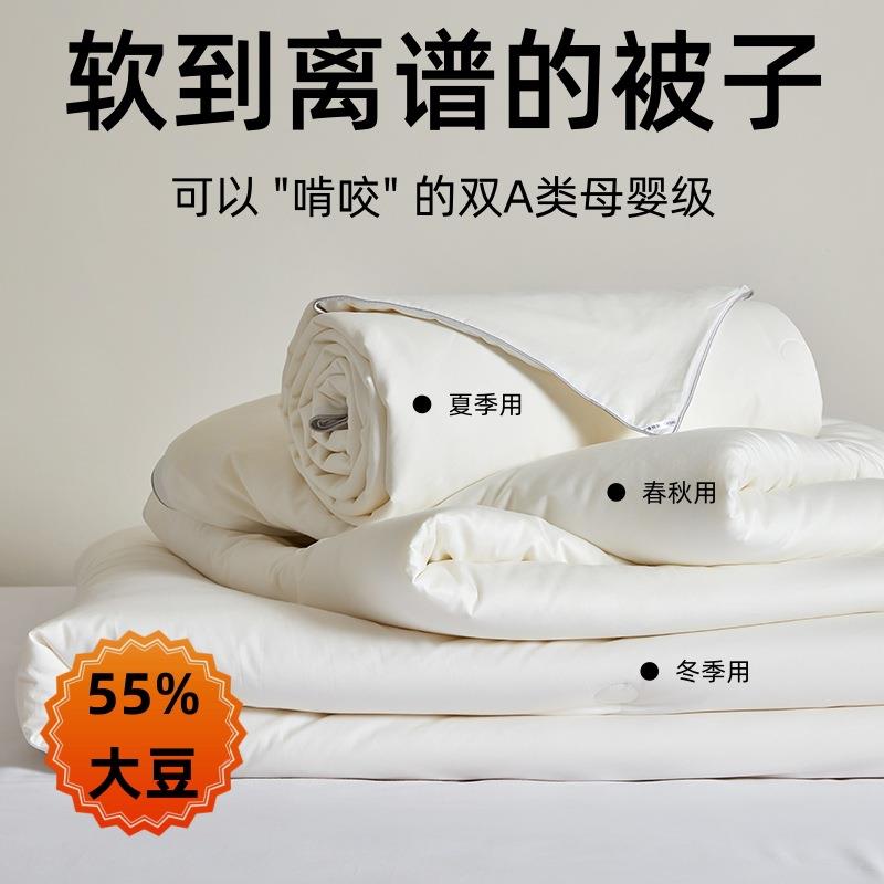 A类纯棉被大豆被全棉冬被长绒棉子被芯母加厚双Jfq人春秋被棉子被