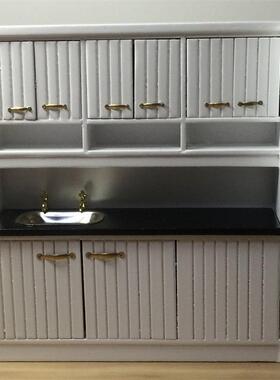 112厨娃娃屋M653-654:迷房你厨房场景白色2件套