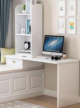 床卧室放飘窗上书桌书架一电TVU脑体桌阳妆台小户型转角学习桌头