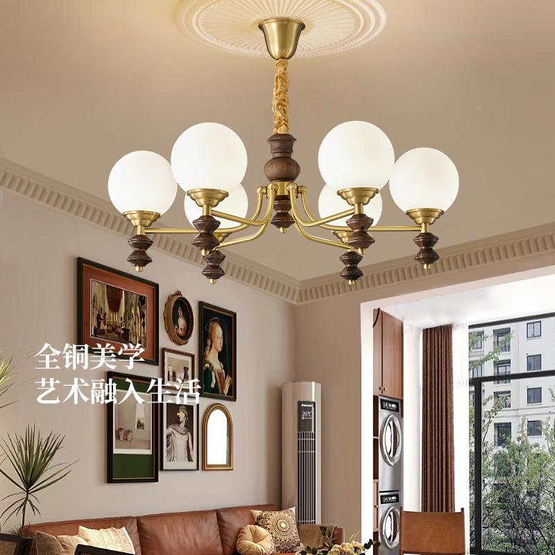 全厅铜客厅吊灯浪大漫中古风厅主设计师灯款餐卧室复788古美式灯