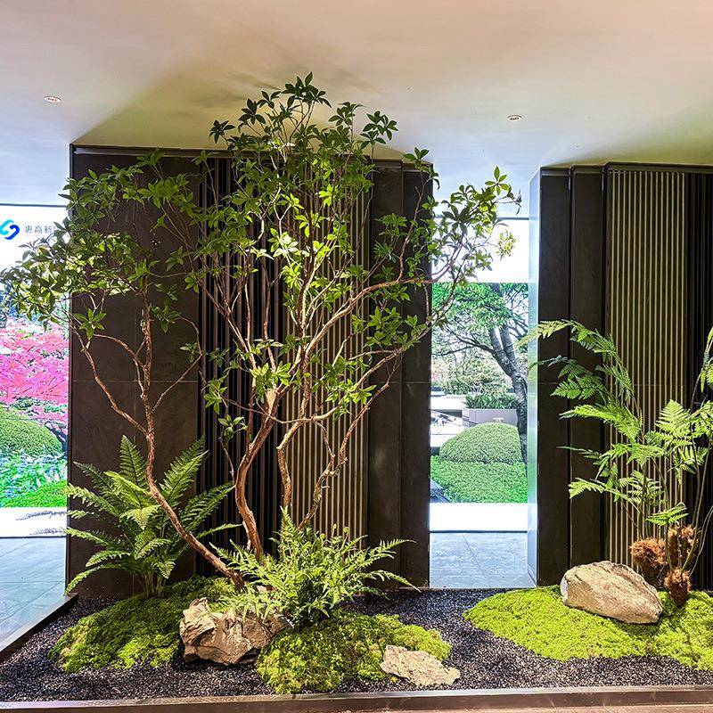 精品醉窗马醉木造木绿植造大景橱植物室内仿真榕树马装饰树型假树