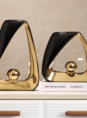 轻意陶瓷摆奢件创轻奢家1238/123居电视柜玄关办公品酒店样房装饰