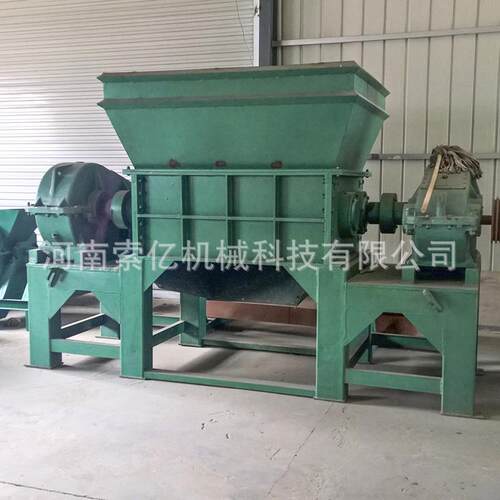 电快脑机箱键生活垃圾撕碎机桶塑料600双轴撕碎机下料轮胎撕盘碎