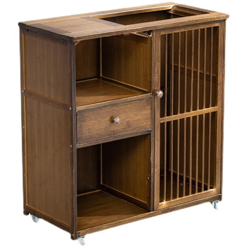 茶水柜移动茶茶边柜置水桶自动上水侧吧柜茶台茶桌边XJI收纳下柜