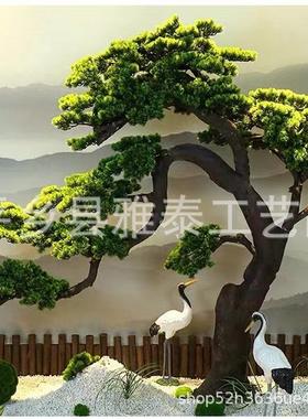 仿真树松树迎松新中式玄关装饰楼梯客下12659摆室件内树大型假绿