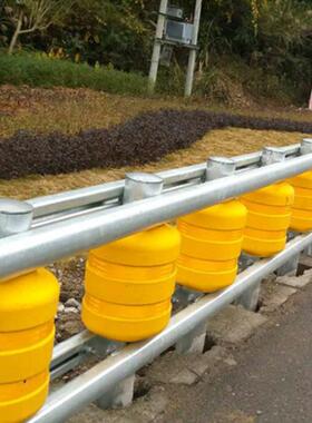 高道速公路旋转栏桶护路交通隧道36筒黄色EVA滚转筒转子防撞桶护