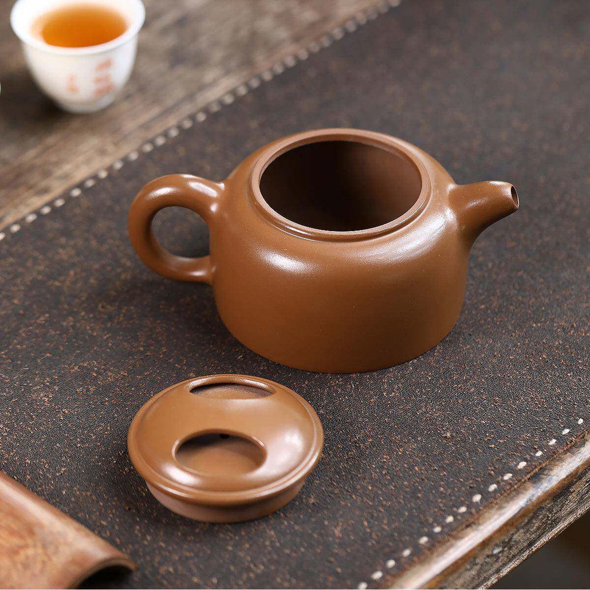 宜兴紫砂壶金匠赤人手ZHIFU-42盖工制作原矿朱泥牛莲子高端茶壶易