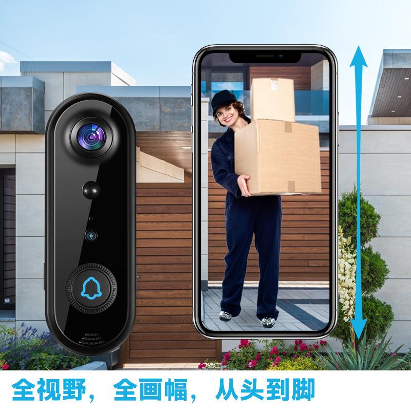 直销爆款智能无线可视门铃从头到脚全身视角PIR对讲防水