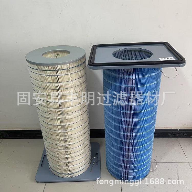 方形空盘气除尘滤芯双层过卡滤空气氏滤芯带文管滤芯卡FJH盘除尘