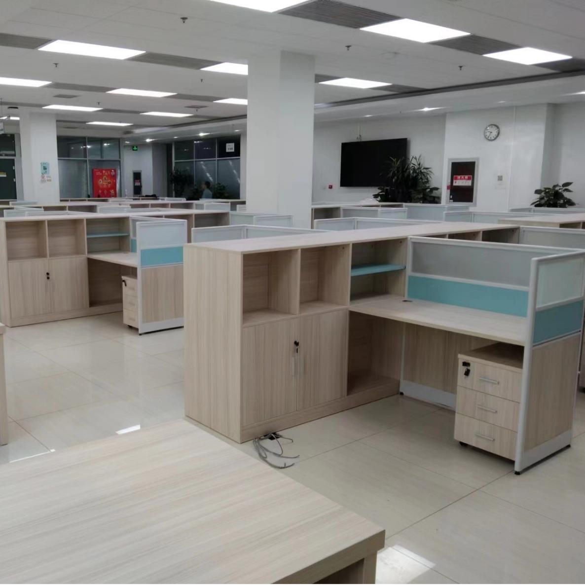 前台接待办桌职工员办公室职员办公电脑断桌员屏风隔简约办工公家