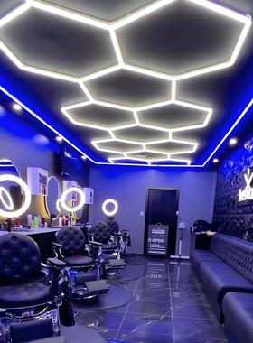 R库7857GB蜂窝灯洗车灯地理下室车间仓发店健身房车六角机修工位