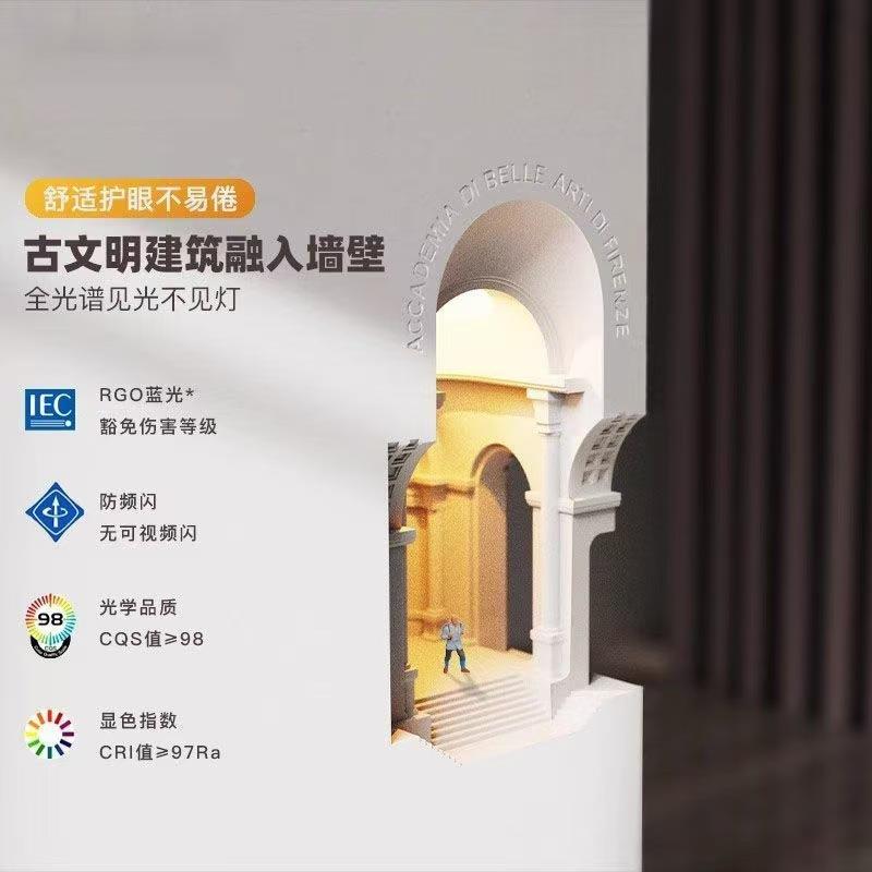 嵌入式壁灯佛罗26419伦感应走l廊转石膏角灯房间萨装饰民宿氛围灯