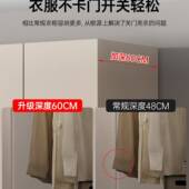 定DSZ制室大衣柜家卧实现代简约小户型木玻用璃柜子储物轻奢出租