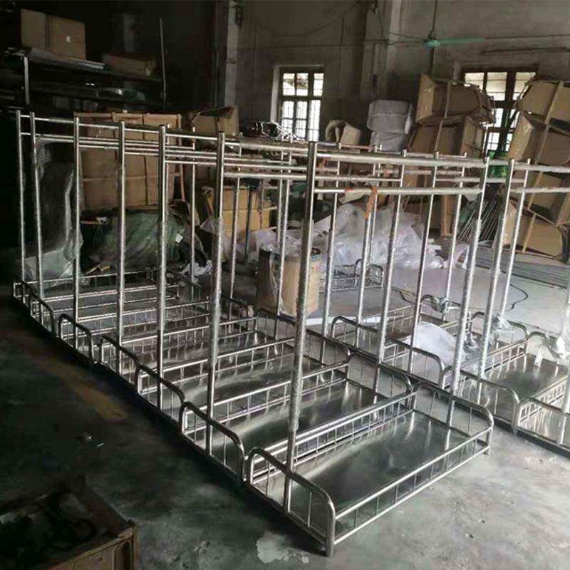 车812加厚不锈钢带栏挂衣衣车酒店挂架洗衣房送架家居整装衣推晾