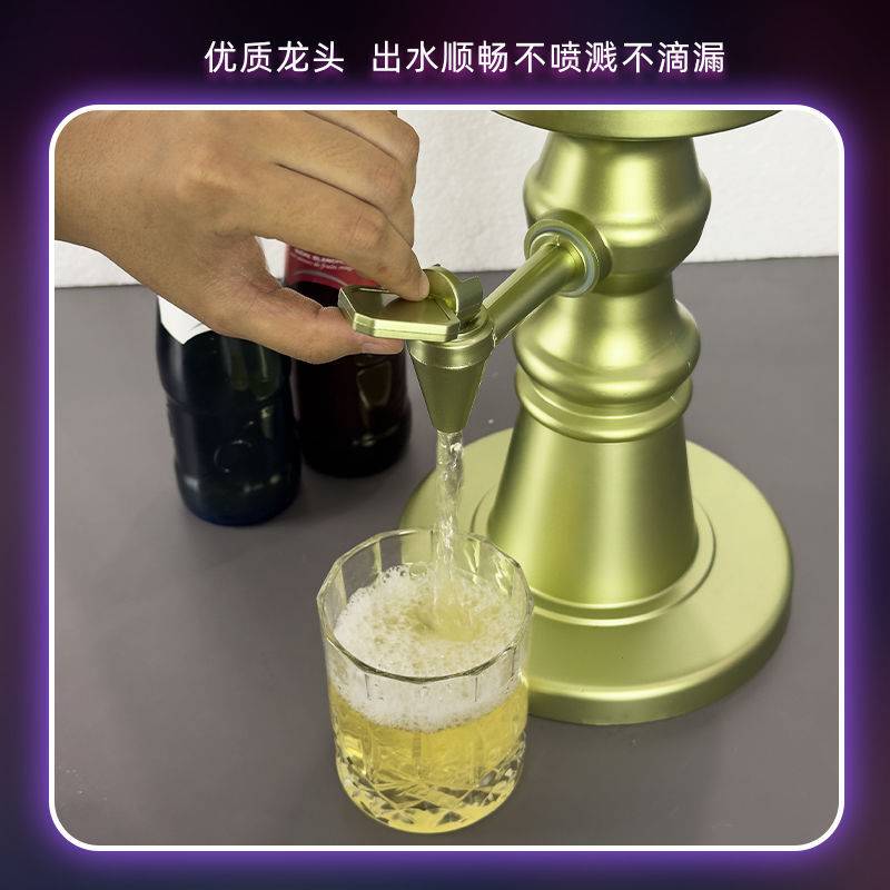 酒炮欧式3L扎啤酒炮商用发光啤酒壶酒塔酒吧ktv鸡尾酒1.5L果汁桶