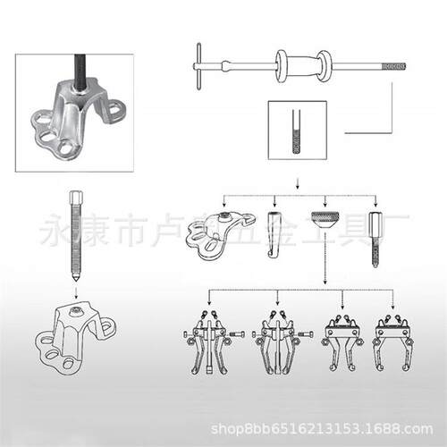 汽车轮毂轴承拆卸工具钣金滑锤钣具工轮毂金拉马半滑轴锤拉493拔