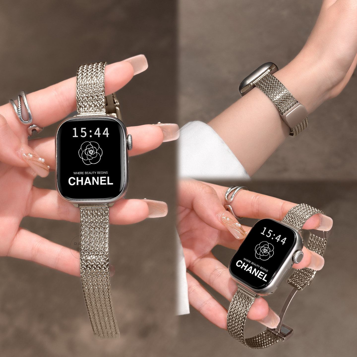 适用苹果新型手表iwatch新品表带s11女生高级感s10金属夏天iwatch图片