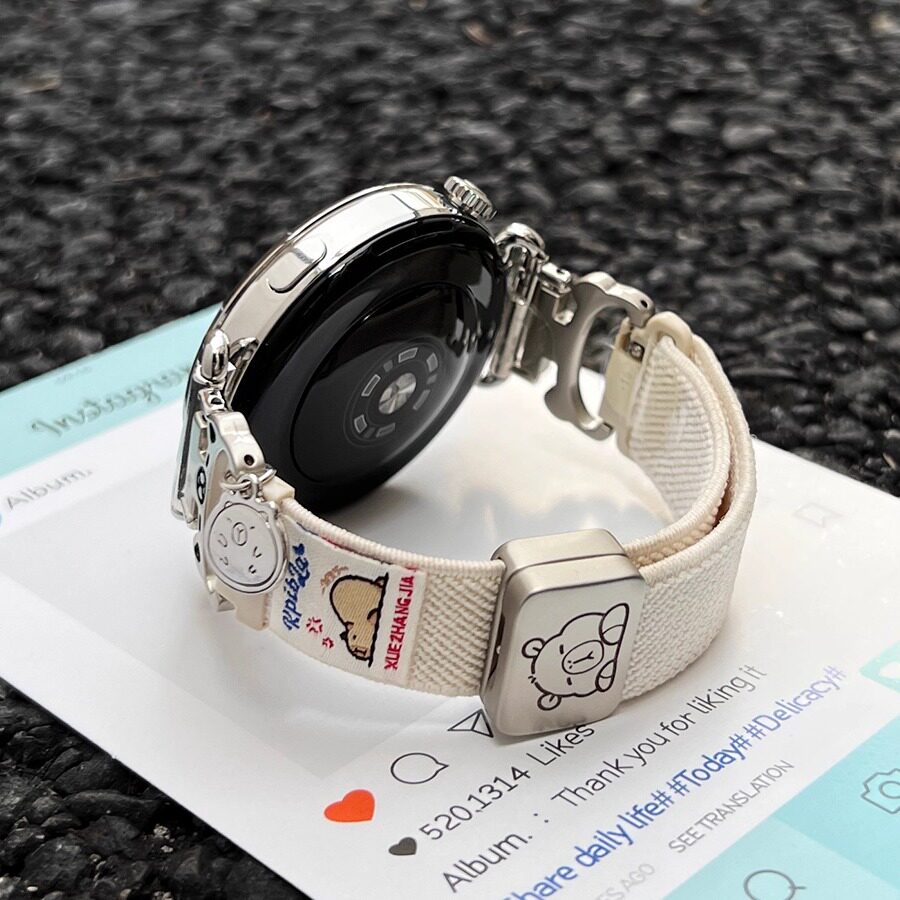 适用华为手表watch gt6手表带编织磁吸watchgt5高端女款智能运动