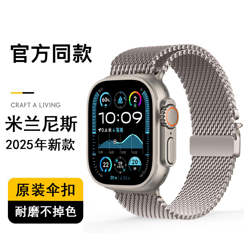 适用Applewatch Ultra2表带iwatch10苹果S10手表S9原装米兰尼斯s8图片