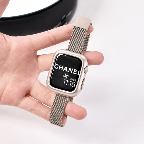 适用苹果手表S11applewatchS11/10/9小蛮腰米兰尼斯纤细表带iwatc