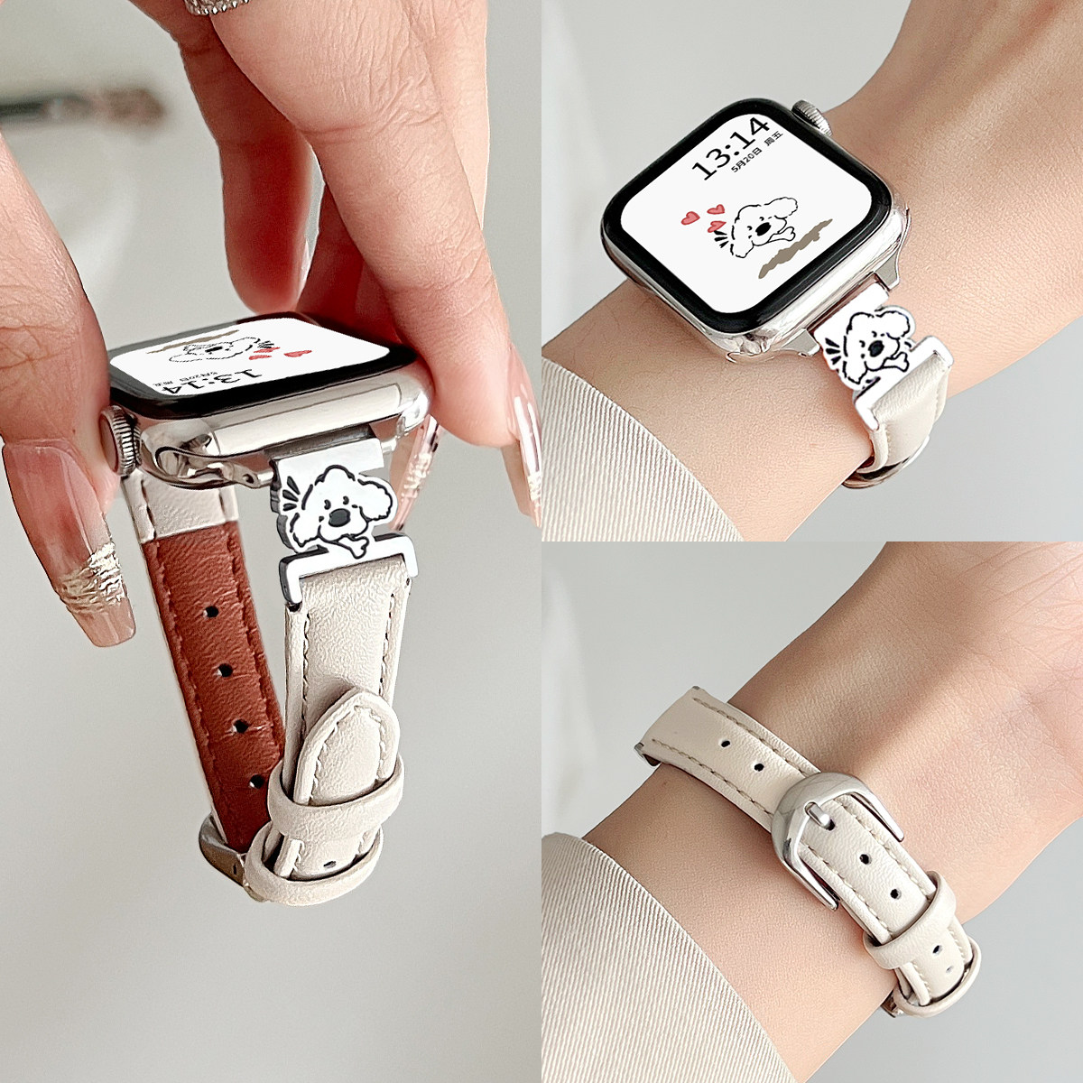 适用华为watchfit3手表带新款真皮watch fit2女款手带高级感创意