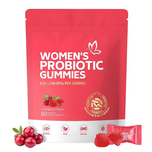 现货亚马逊爆款蔓越莓女性益生菌软糖WOMEN'S PROBIOTIC GUMMIES