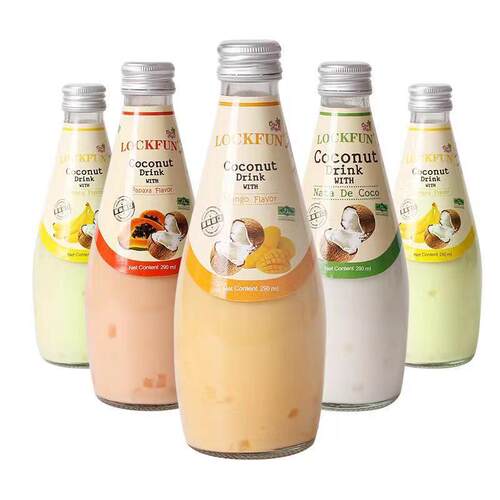 12瓶 进口泰国乐可芬Lockfun椰汁椰水椰乳原味哈密瓜芒果饮料多味