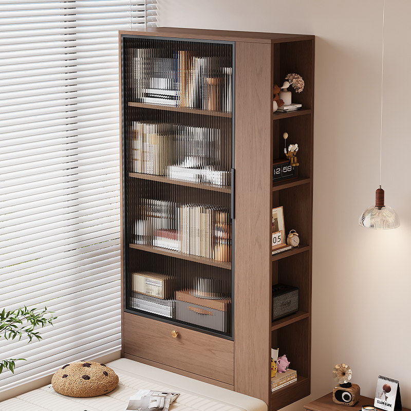 中古风飘窗柜客厅阳台杂物柜卧室窗台拐角收纳柜蜂窝铝储物柜定制