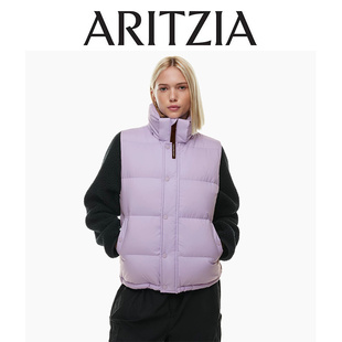 加拿大代购Aritzia The Super puff马甲连帽外套白鹅绒背心女冬季