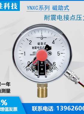 苏州轩胜 YNXC100 6MPa耐震磁助式电接点压力表 抗震电接点压力表