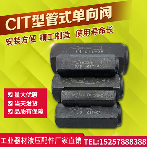 液压单向阀管式止回阀逆止阀CIT-02030406 DIF-L10H-M18*1.5M27*2