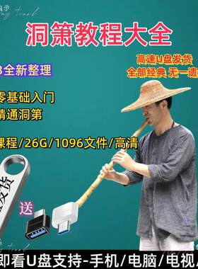 箫视频教程u盘视频优盘从零起步学吹箫视频洞箫教学视频全集u盘版