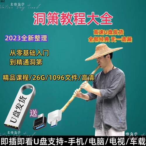 箫视频教程u盘视频优盘从零起步学吹箫视频洞箫教学视频全集u盘版