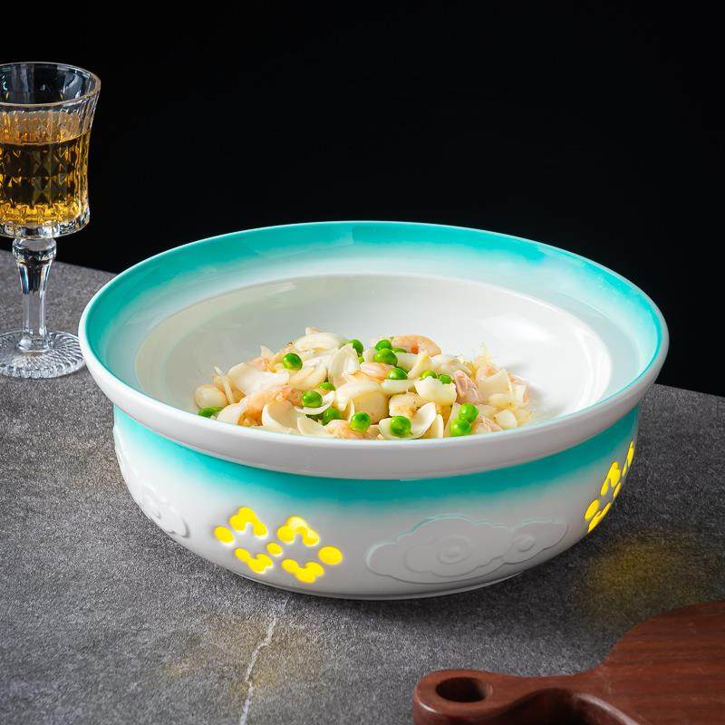 酒店明炉餐具陶瓷酒精蜡烛保温加热菜盘子汤盘商用粤菜私房菜餐具