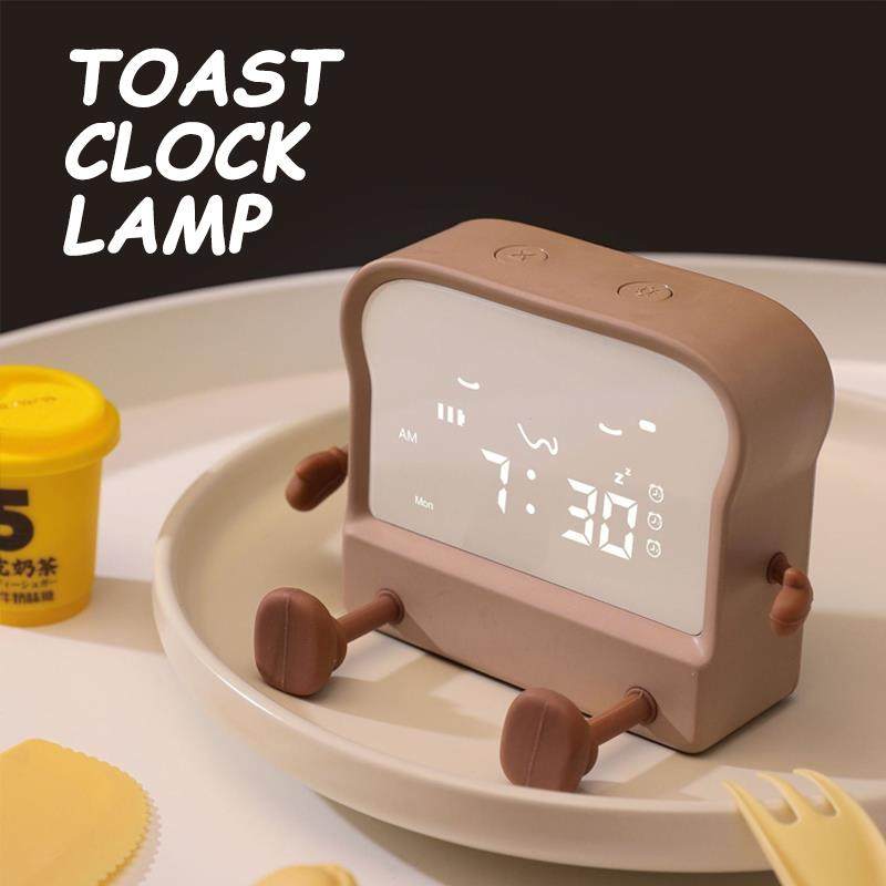 TOAST CLOCK LAMP | 趣味吐司机 伴睡闹钟夜灯 贪睡模式 手机架