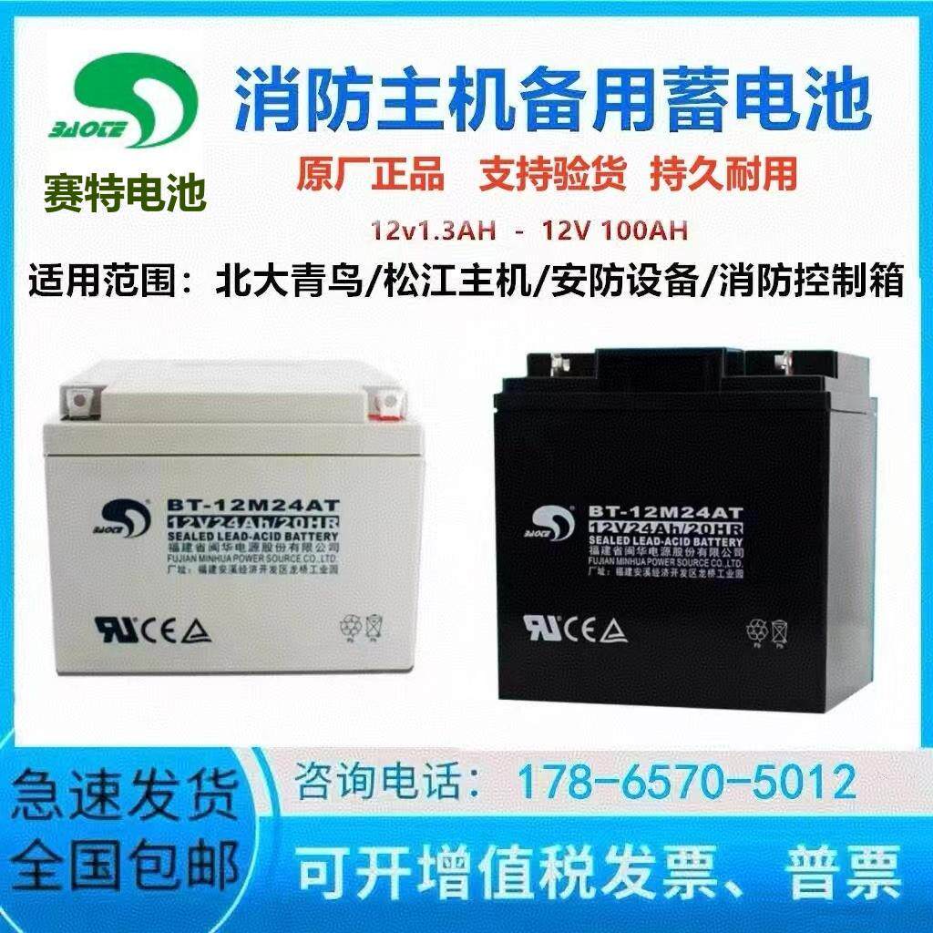 赛特电池BT-12M24AT 12V24AH 赛特bt-hse-38-12 12v38AH消防电源