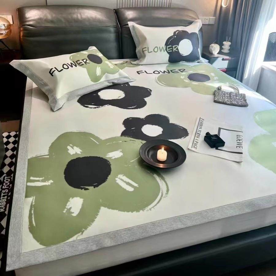 冰丝席凉席三件套空调席数码印花可水洗机洗软席0.9m学生宿舍席子,床上用品,冰丝席,淘宝优惠券,粉丝福利购,淘宝优惠卷