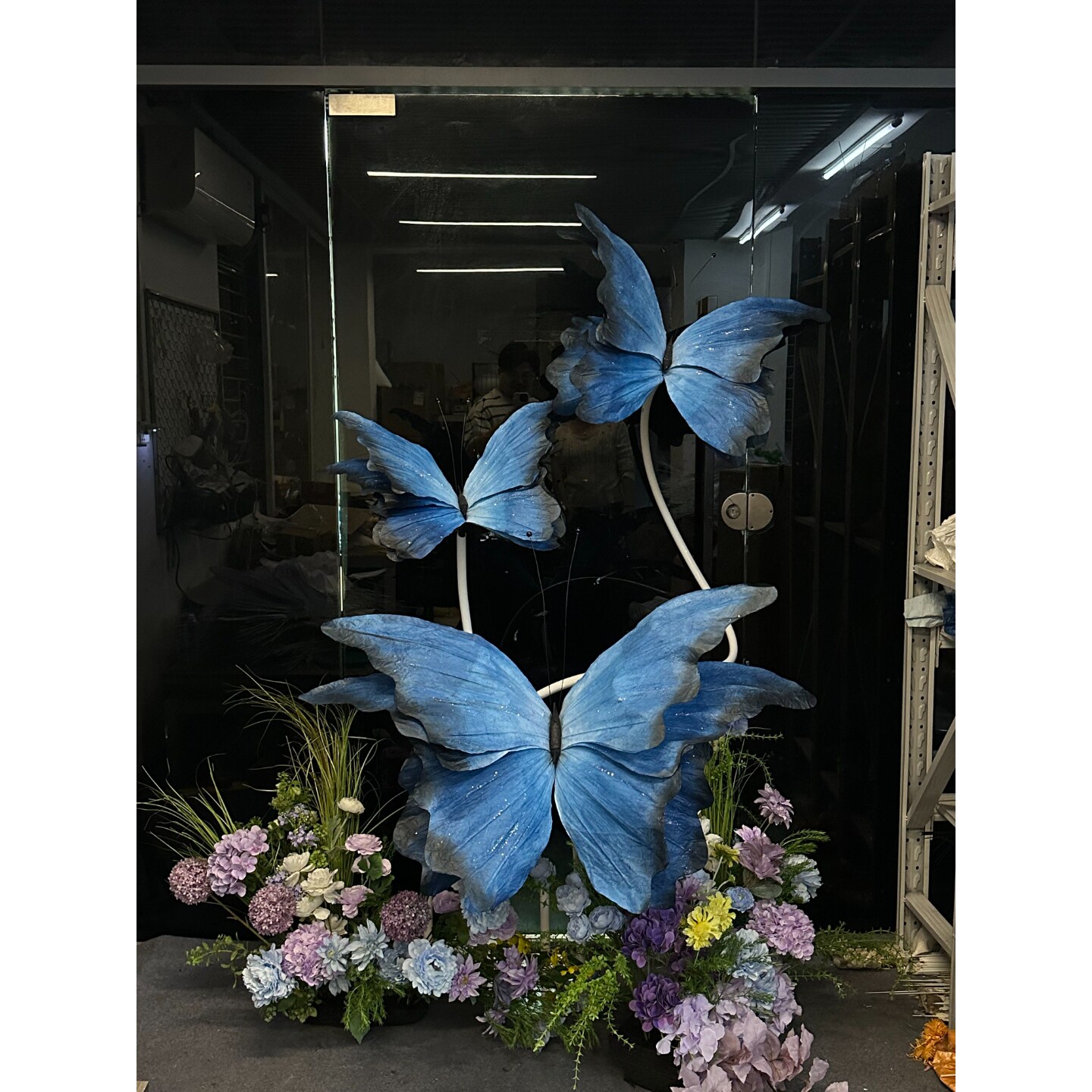 立体仿真蝴蝶纸艺花橱窗装饰造景美陈道具布置摄影婚礼舞台仿真花